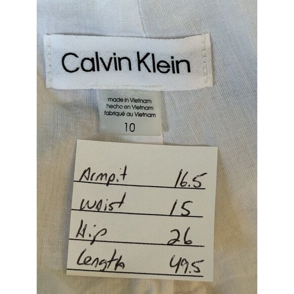 Calvin Klein Floral Tiered Puff Sleeve Maxi Dress Size 10 Dainty Peasant Fairy - Picture 2 of 15